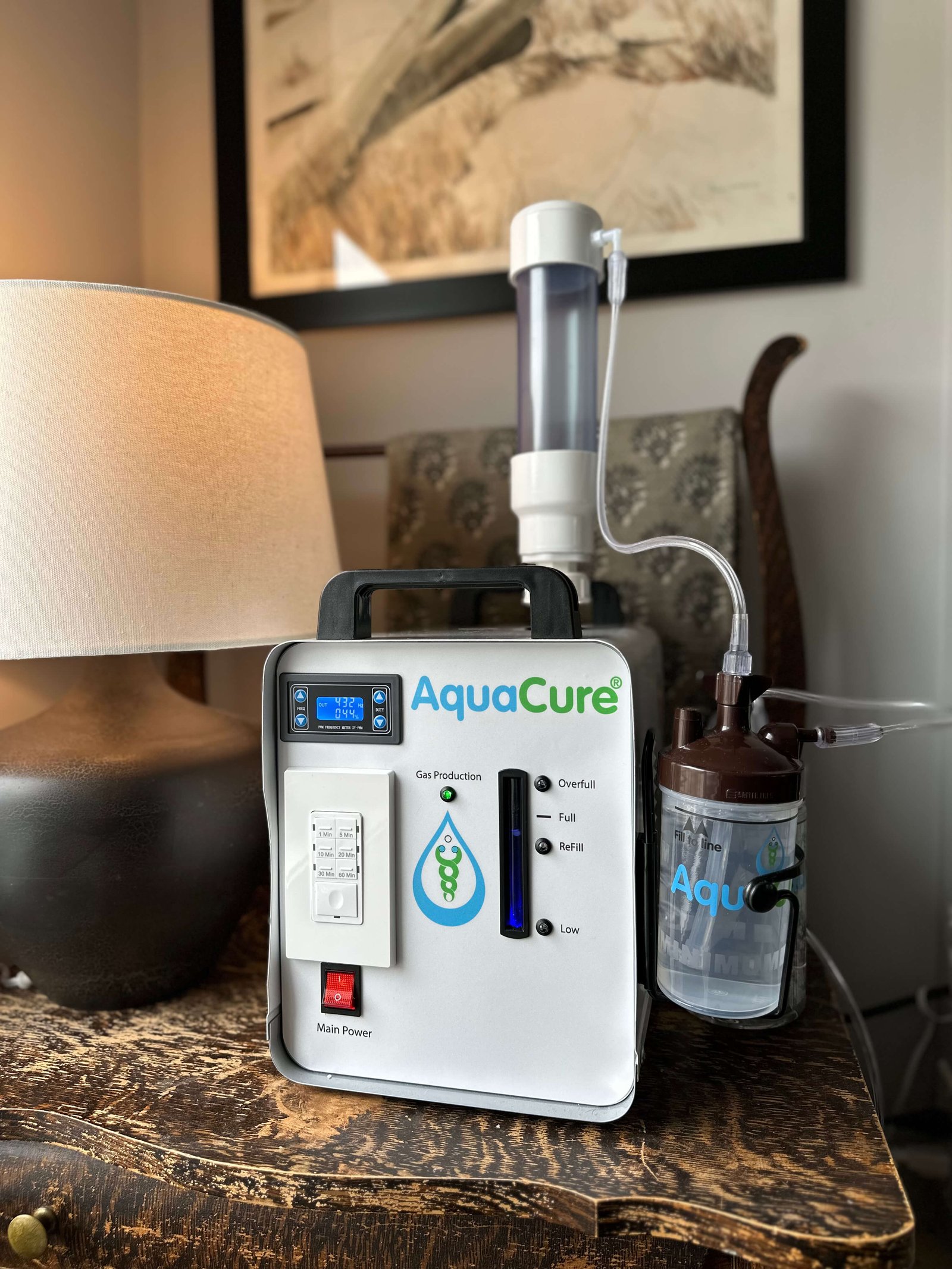 Professional Hydrogen Water Machine on Kitchen Counter - H2Echelon Clinical Grade Technology